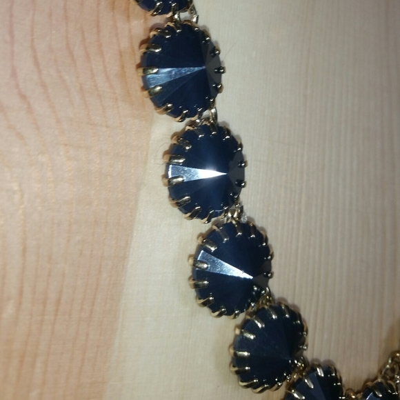 J. Crew Gold/Midnight Blue 'Venus Flytrap' Necklac - Picture 5 of 8